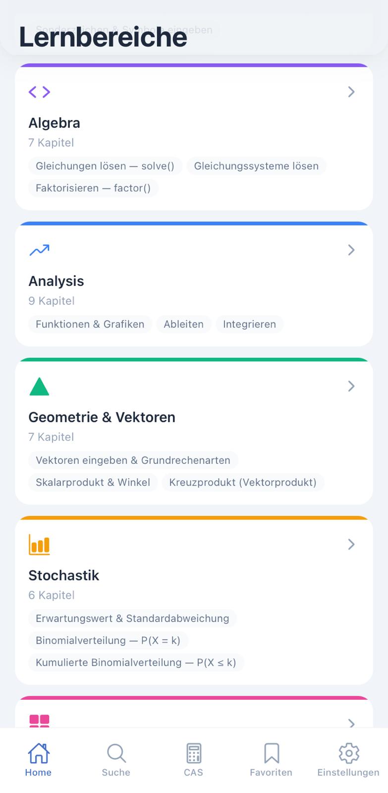 CASify Screenshot — Startseite