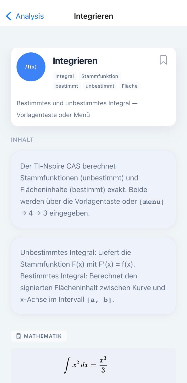 CASify: Integrieren — Detail